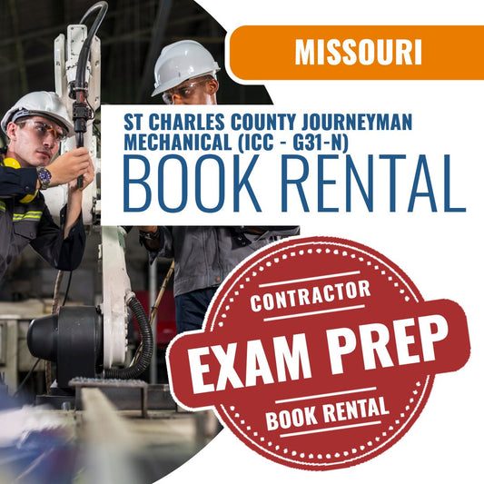 St Charles County Missouri Journeyman Mechanical (ICC - G31-N) Books & Courses Rental Package