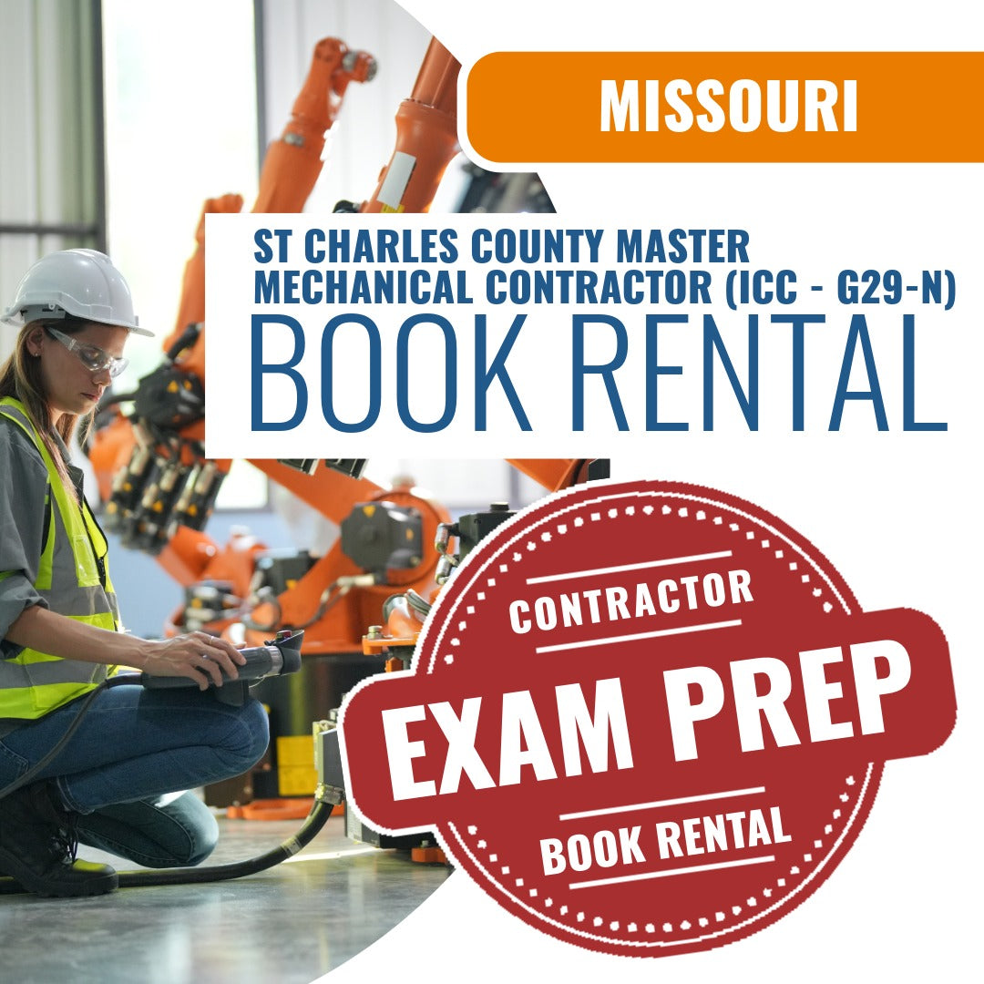 St Charles County Missouri Master Mechanical Contractor (ICC - G29-N) Books & Courses Rental Package