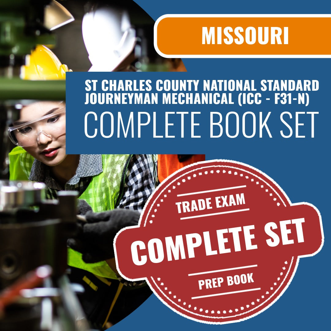 St Charles County Missouri National Standard Journeyman Mechanical (ICC - F31-N) Exam Book Package