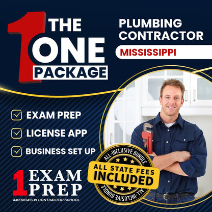 The 1 Package: All-Inclusive Mississippi Plumbing Contractor Exam, Licensing & Business Setup Solution