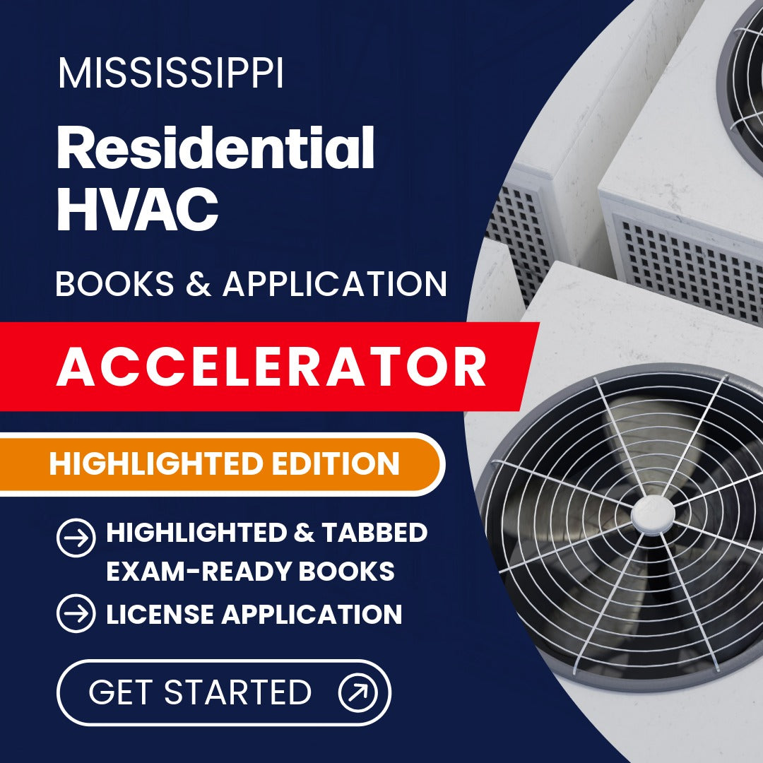 Mississippi Residential HVAC Contractor Exam Complete Books & Application Accelerator – Highlighted Edition