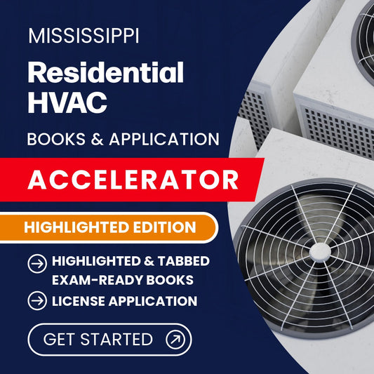 Mississippi Residential HVAC Contractor Exam Complete Books & Application Accelerator – Highlighted Edition