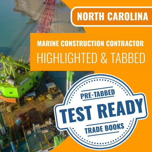 North Carolina Marine Construction Contractor Highlighted & Tabbed Book Package