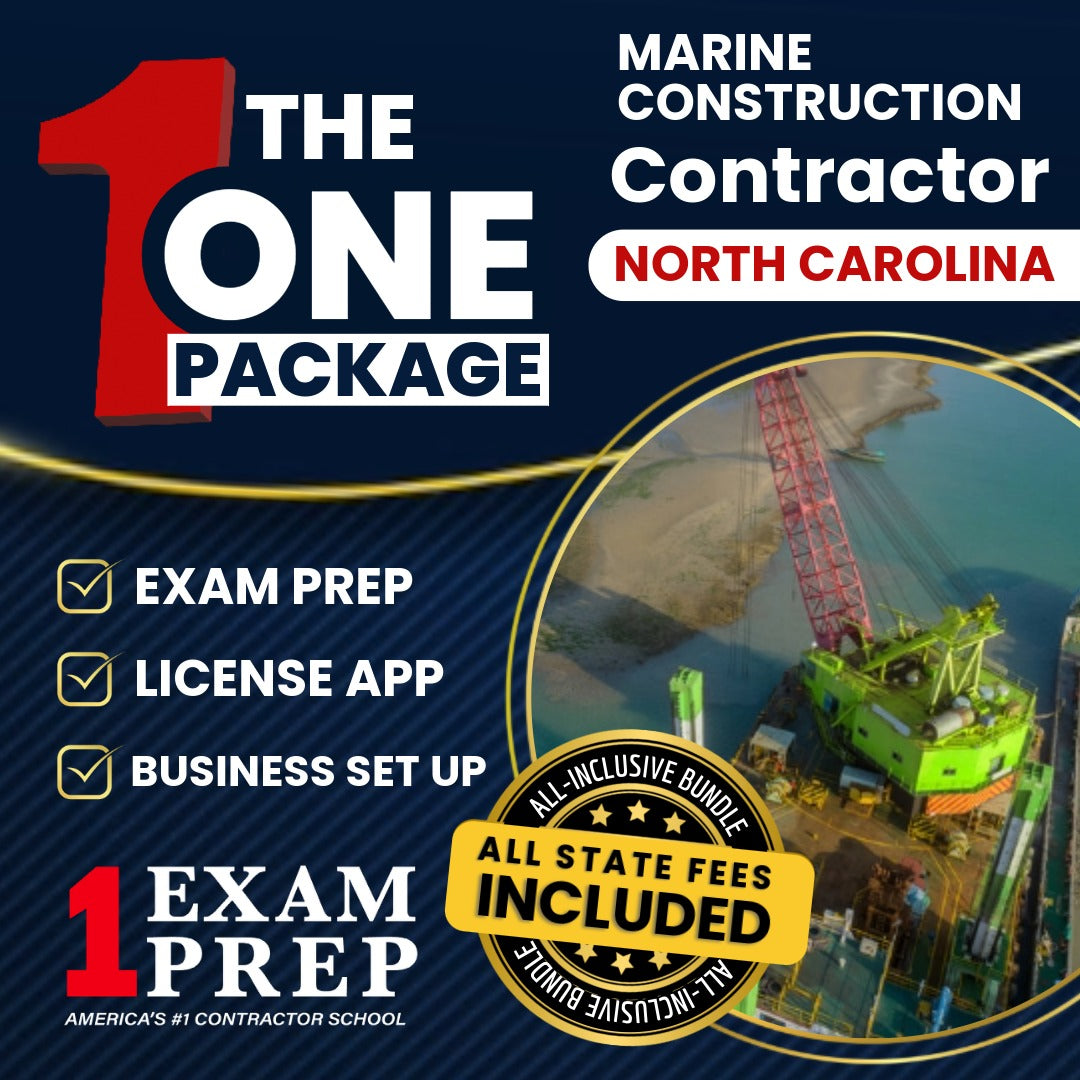The 1 Package: All-Inclusive North Carolina Marine Construction Contractor Licensing & Business Setup