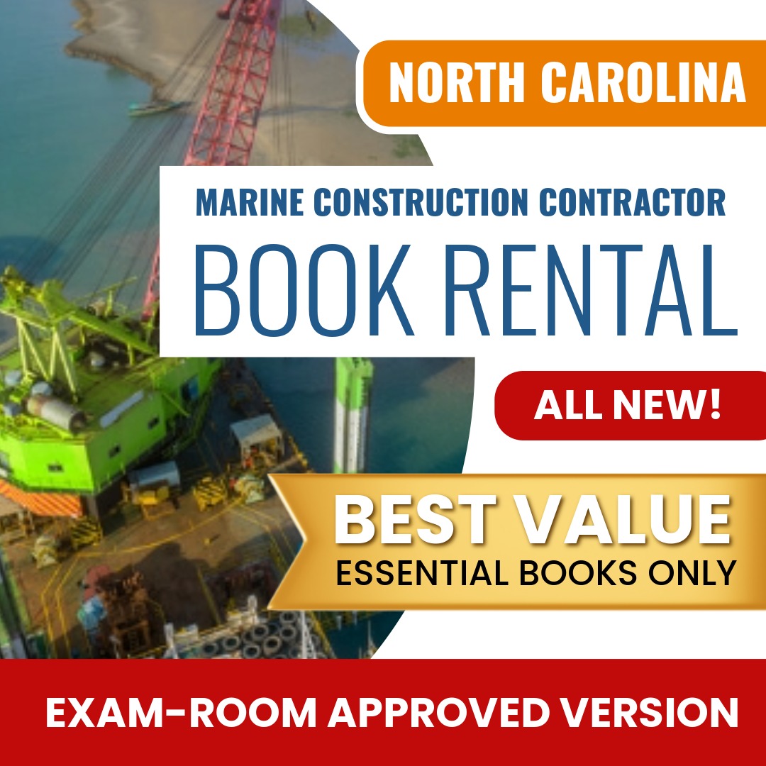 North Carolina Marine Construction Contractor Books & Course Rental - Exam Room Approved