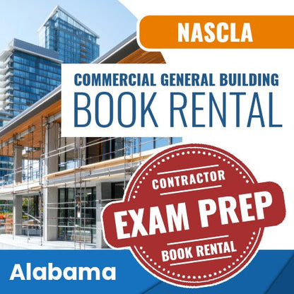 Alabama NASCLA Commercial General Building Contractor Exam Books & Courses Rental