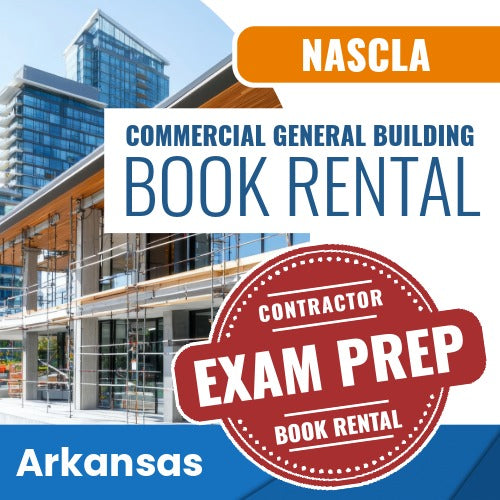 Arkansas NASCLA Commercial General Building Contractor Exam Books & Courses Rental