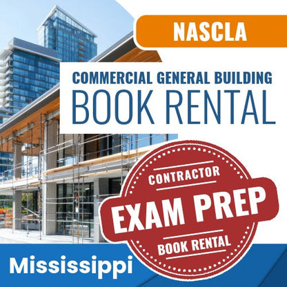 Mississippi NASCLA Commercial General Building Contractor Exam Books & Courses Rental