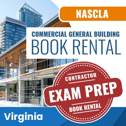 Virginia NASCLA Commercial General Building Contractor Exam Books & Courses Rental