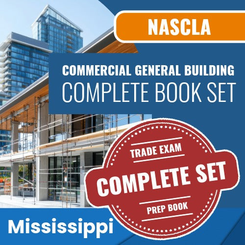 Mississippi NASCLA Examination for Commercial General Building Contractors Complete Book Set - Book Package