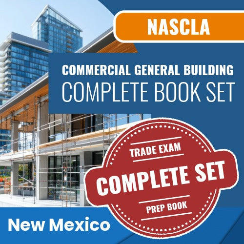 New Mexico NASCLA Commercial General Building Contractors Exam Book Package