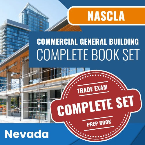 Nevada NASCLA Examination for Commercial General Building Contractors Complete Book Set