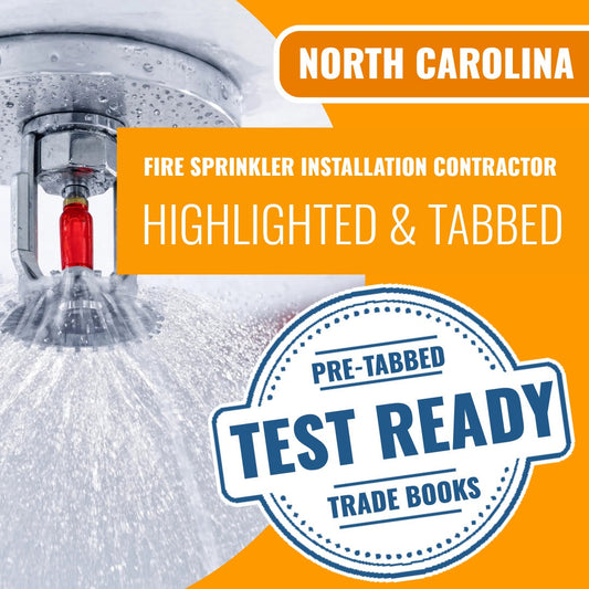 North Carolina Fire Sprinkler Installation Contractor Highlighted & Tabbed Book Package