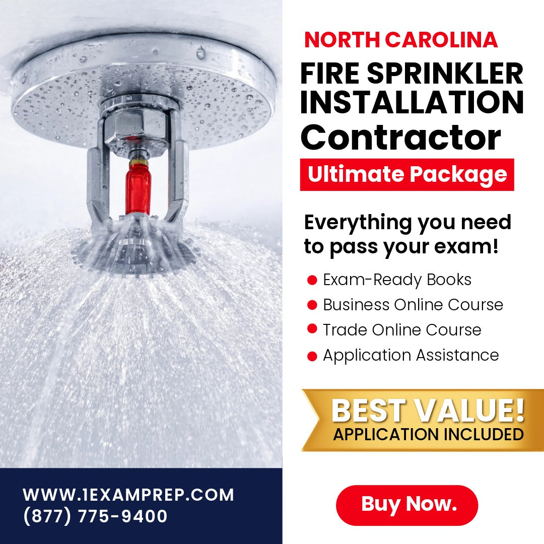 North Carolina Fire Sprinkler Installation Contractor Ultimate Exam Prep Rental Package