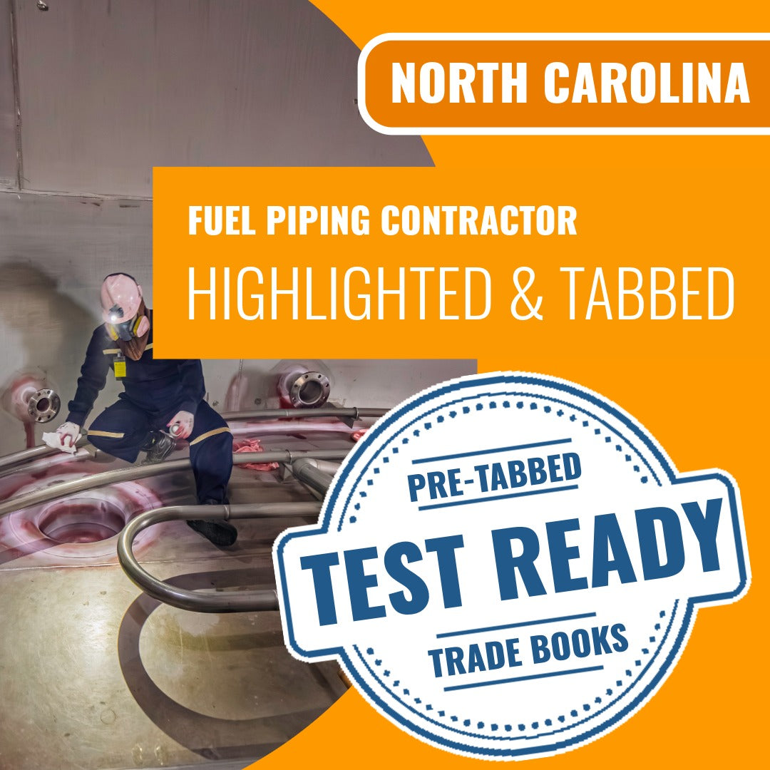 North Carolina Fuel Piping Contractor Highlighted & Tabbed Book Package