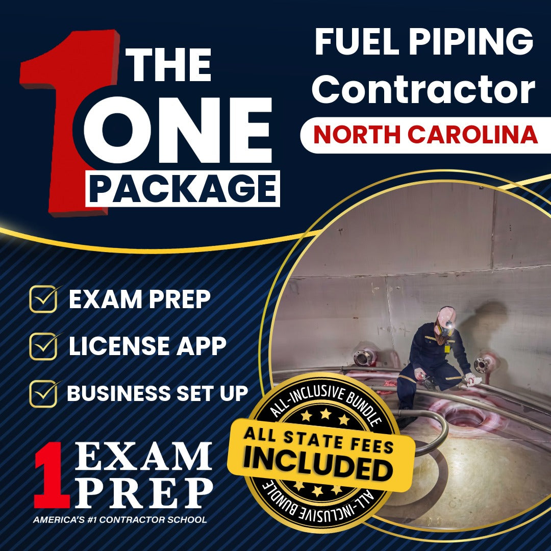 The 1 Package: All-Inclusive North Carolina Fuel Piping Contractor Licensing & Business Setup