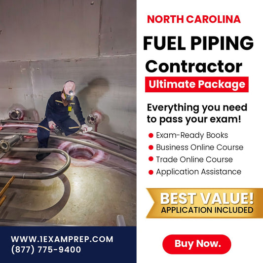 North Carolina Fuel Piping Contractor Ultimate Exam Prep Rental Package