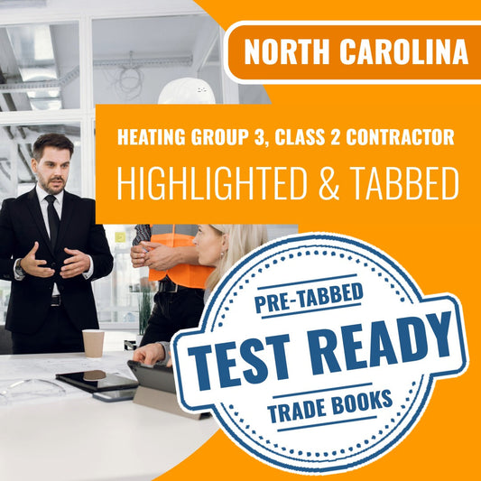 North Carolina Heating Group 3, Class 2 Contractor Highlighted & Tabbed Book Package