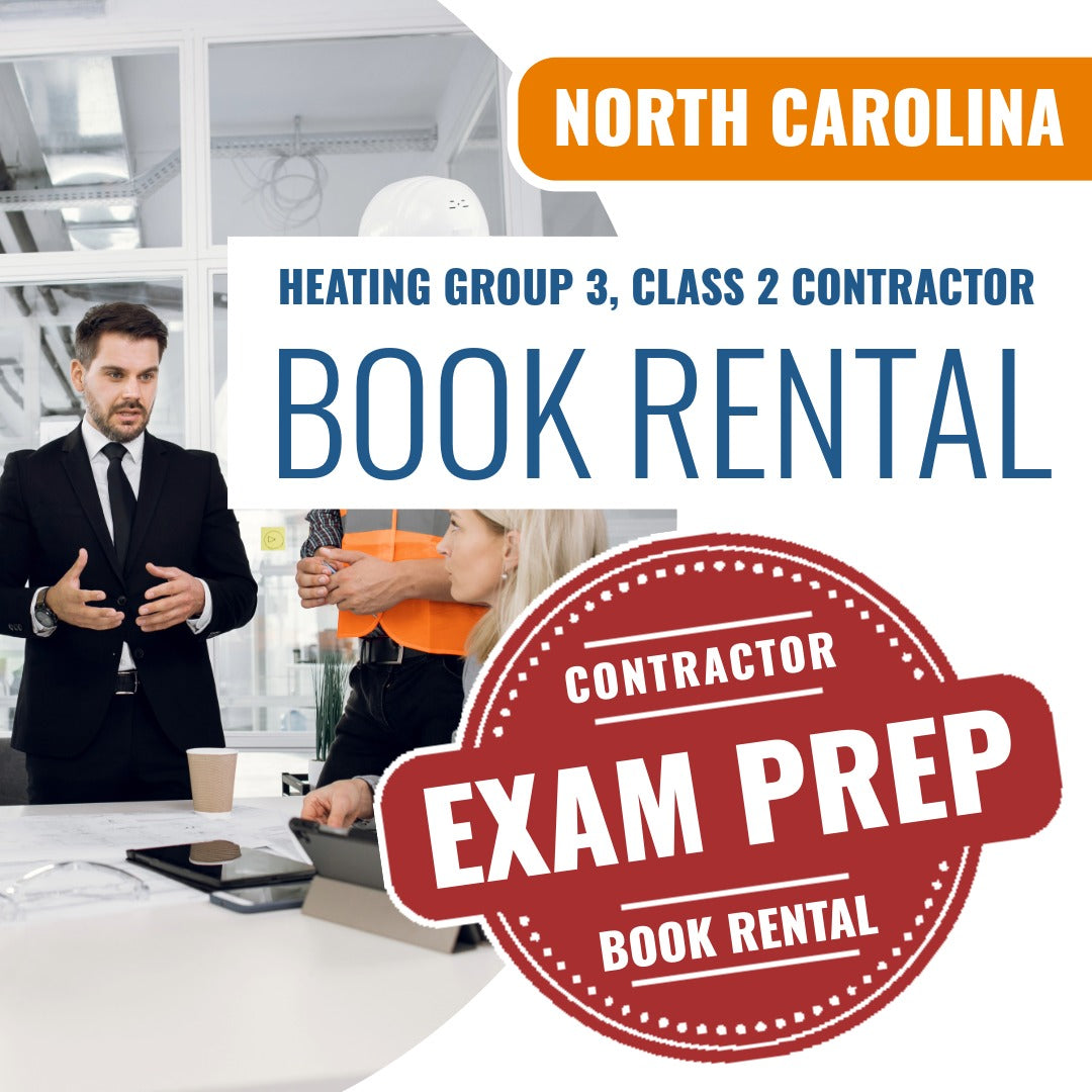 North Carolina Heating Group 3, Class 2 Contractor Books & Course Rental