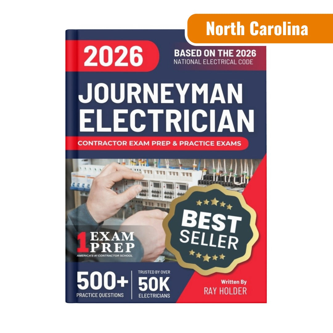 North Carolina 2026 Journeyman Electrician Exam Prep and Study Guide: 12 Practice Exams +2 Full Final Exams: Trusted by 50k Electricians