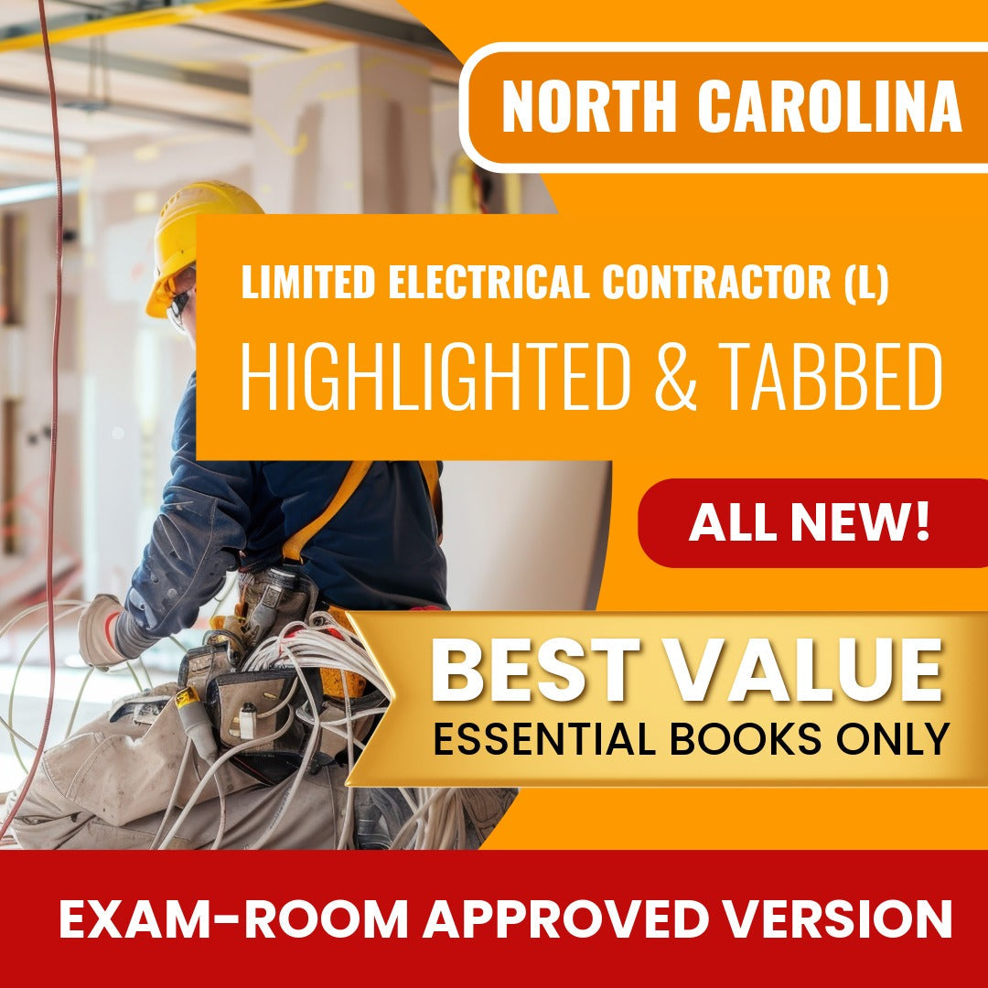 North Carolina Limited Electrical Contractor (L) Highlighted & Tabbed Books Allowed into Exam Package