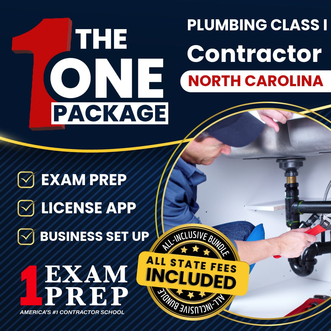 The 1 Package: All-Inclusive North Carolina Plumbing Class I Contractor Licensing & Business Setup