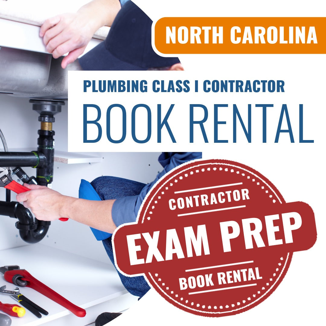 
North Carolina Plumbing Class I Contractor - Books & Courses Rental Package

