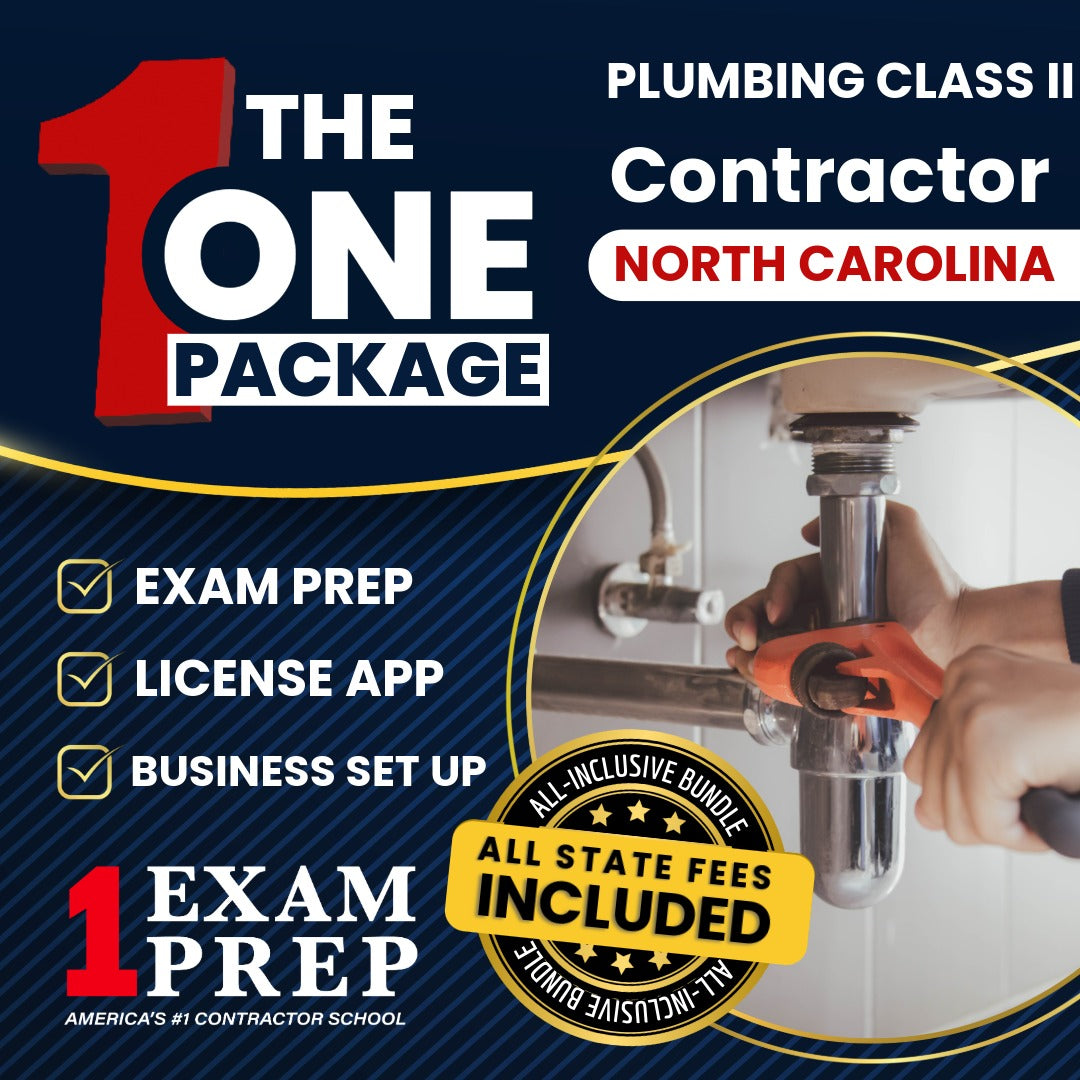 The 1 Package: All-Inclusive North Carolina Plumbing Class II Contractor Licensing & Business Setup