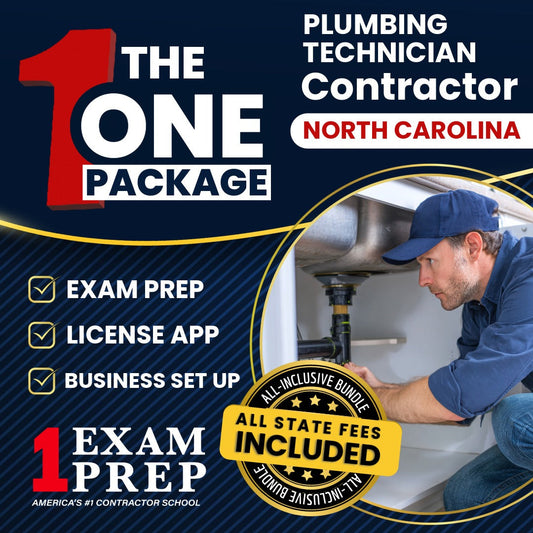 The 1 Package: All-Inclusive North Carolina Plumbing Technician Licensing & Business Setup