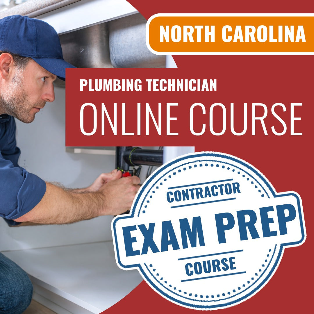 North Carolina Plumbing Technician - Online Exam Prep