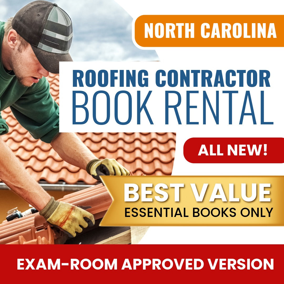 North Carolina Roofing Contractor Books & Course Rental - Exam Room Approved