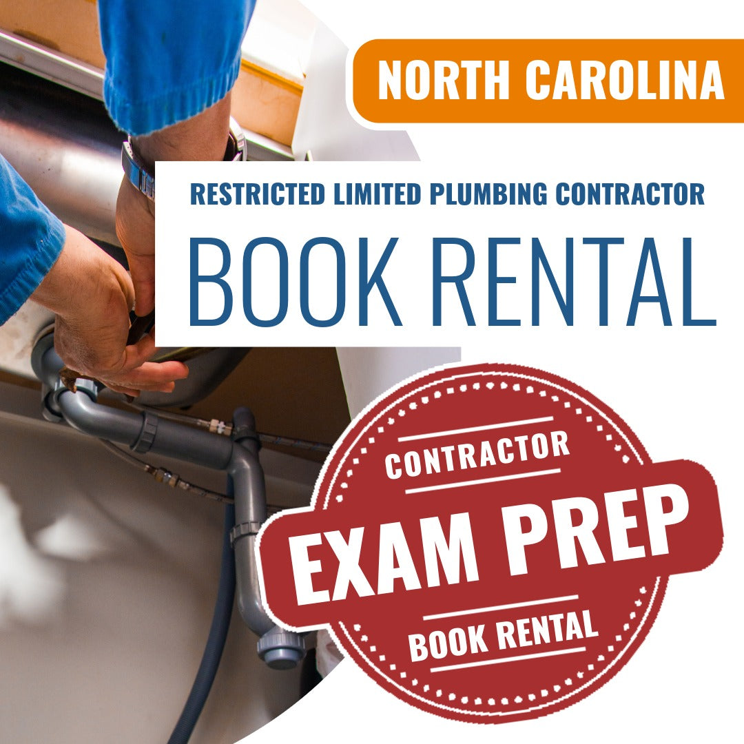 North Carolina Restricted Limited Plumbing Contractor - Books & Courses Rental Package