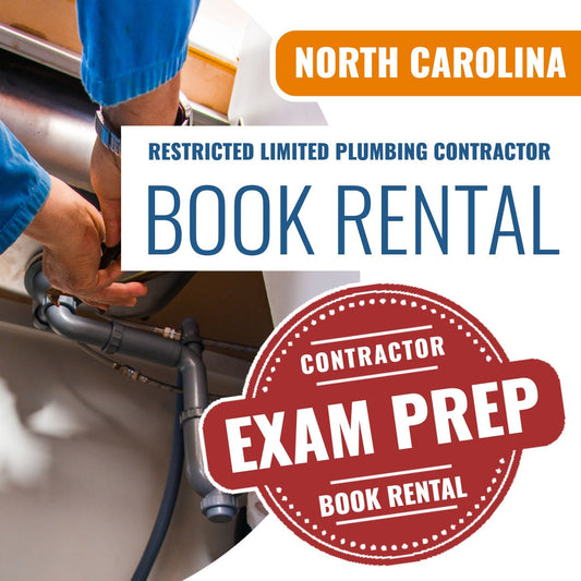 North Carolina Restricted Limited Plumbing Contractor - Books & Courses Rental Package
