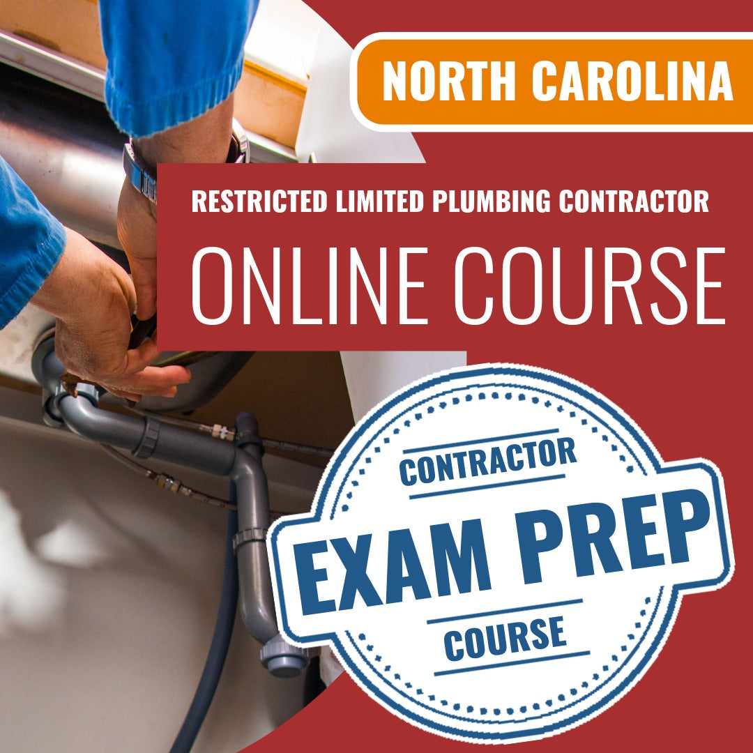 North Carolina Restricted Limited Plumbing Contractor - Online Exam Prep