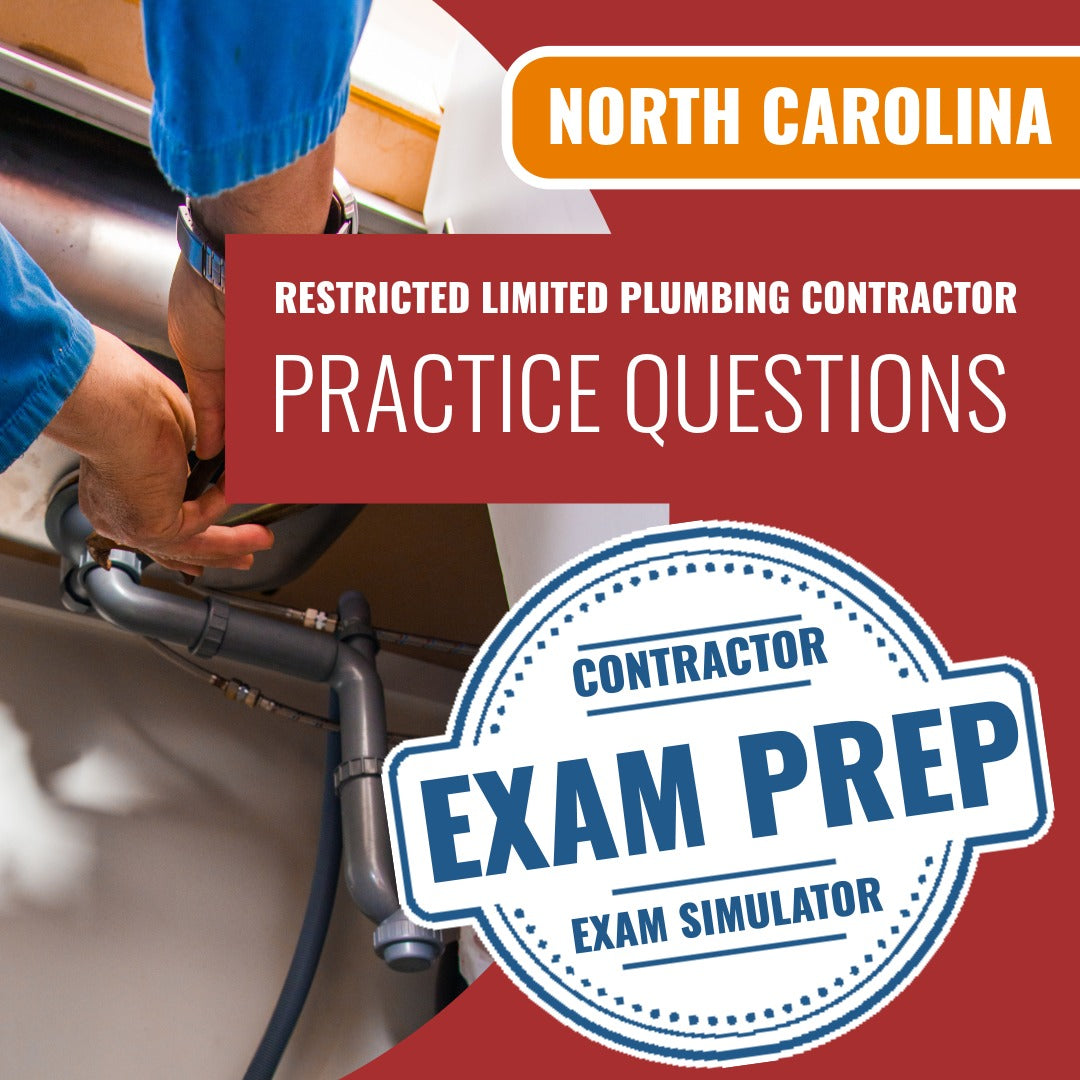 North Carolina Restricted Limited Plumbing Contractor Exam - Online Practice Questions