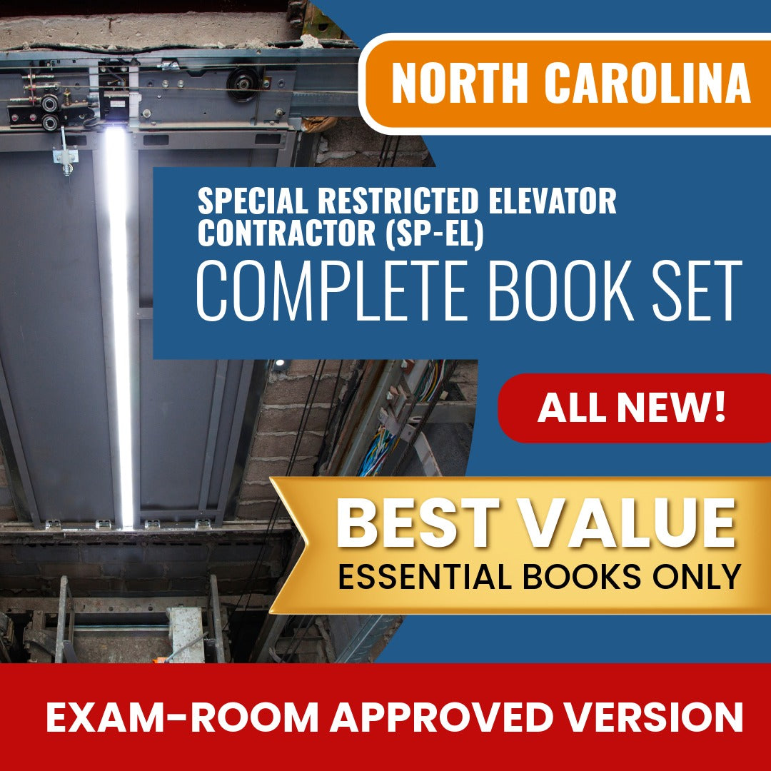North Carolina Special Restricted Elevator Contractor (SP-EL) Books Allowed into Exam Package