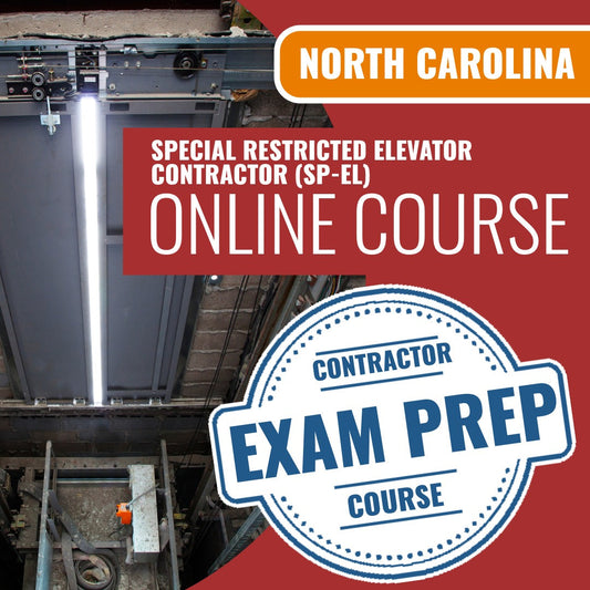 North Carolina Special Restricted Elevator Contractor (SP-EL) - Online Exam Prep