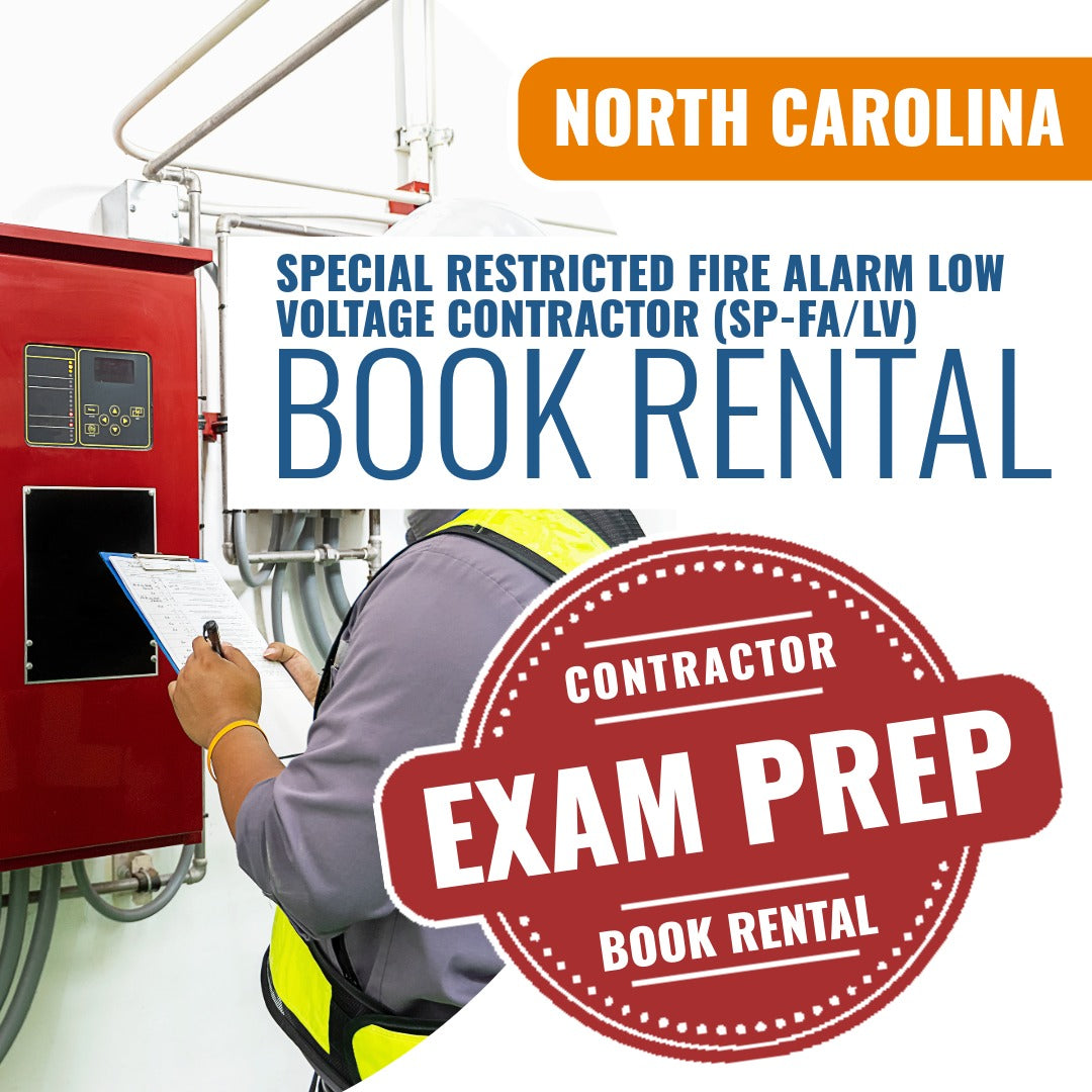 North Carolina Special Restricted Fire Alarm Low Voltage Contractor (SP-FA/LV) - Books & Courses Rental Package