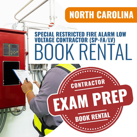 North Carolina Special Restricted Fire Alarm Low Voltage Contractor (SP-FA/LV) - Books & Courses Rental Package