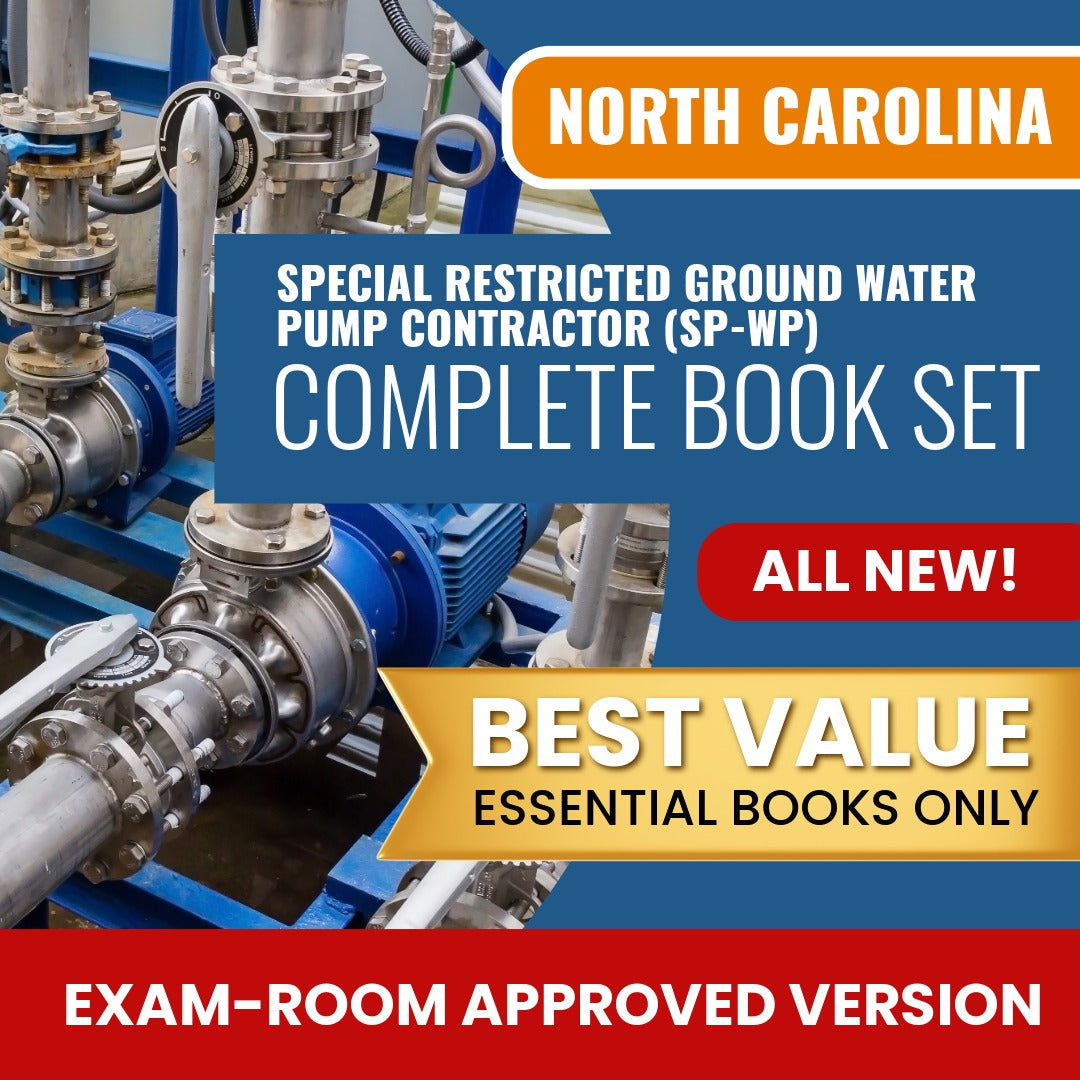 North Carolina Special Restricted Ground Water Pump Contractor (SP-WP) Books Allowed into Exam Package