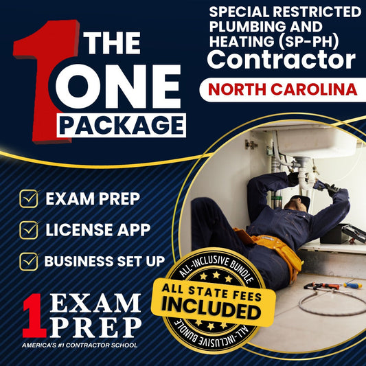 The 1 Package: All-Inclusive North Carolina Special Restricted Plumbing and Heating Contractor (SP-PH) Licensing & Business Setup