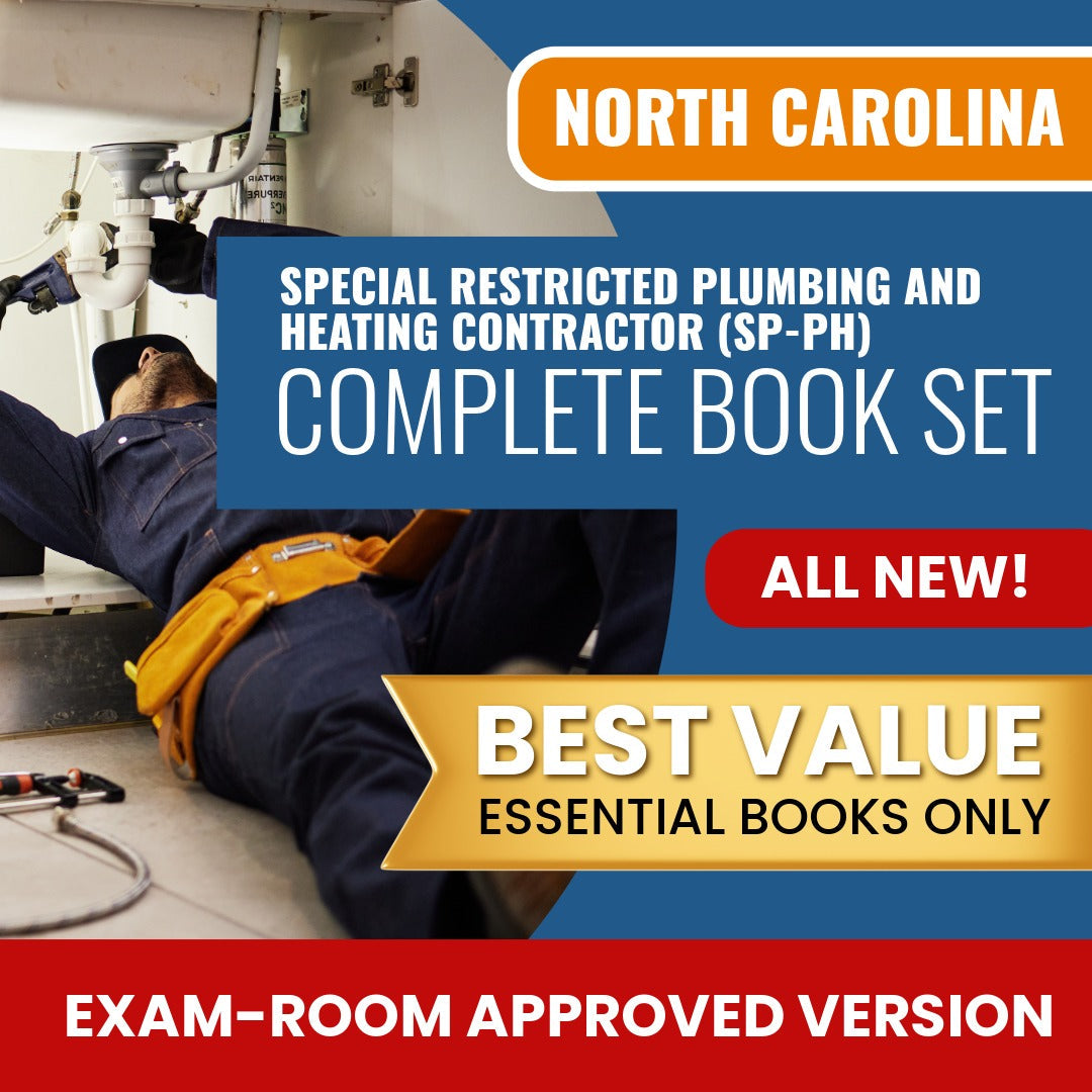 North Carolina Special Restricted Plumbing and Heating Contractor (SP-PH) Books Allowed into Exam Package