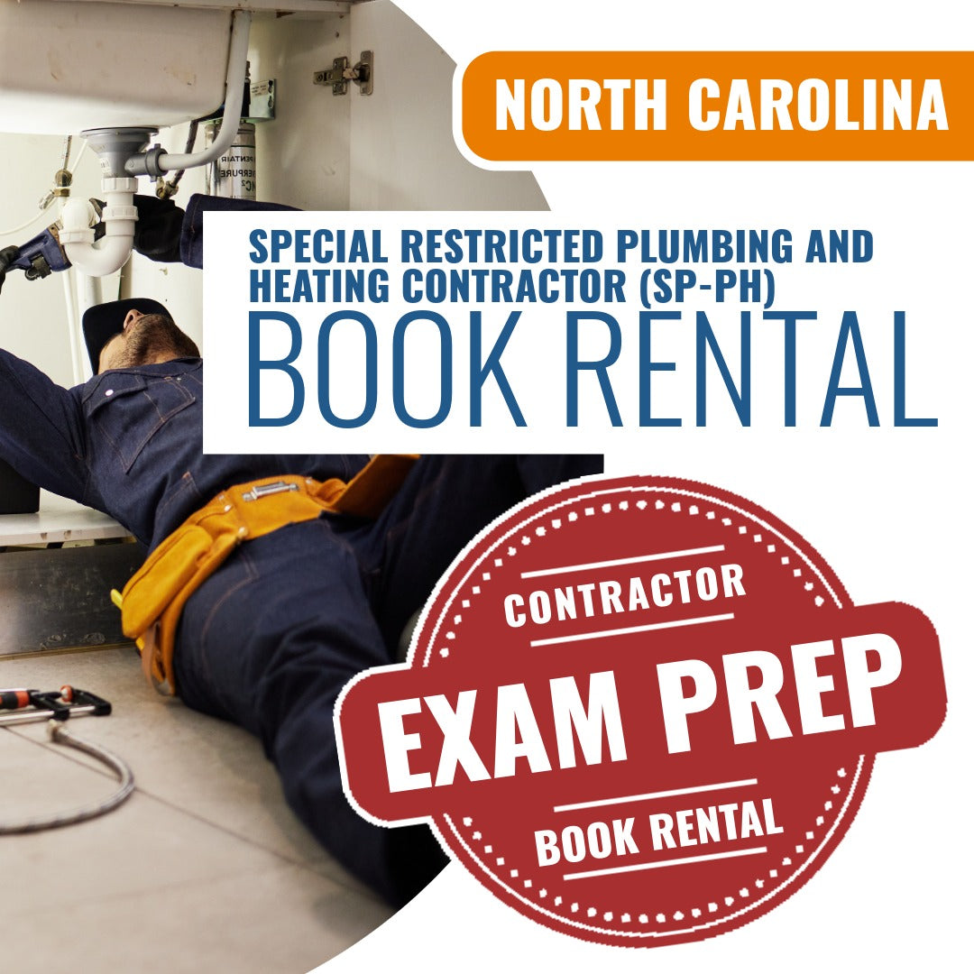 North Carolina Special Restricted Plumbing and Heating Contractor (SP-PH) - Books & Courses Rental Package