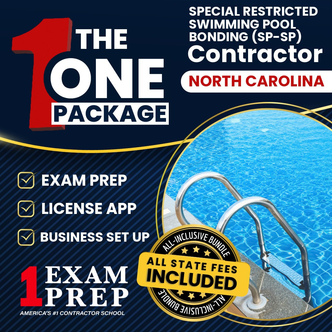 The 1 Package: All-Inclusive North Carolina Special Restricted Swimming Pool Bonding Contractor (SP-SP) Licensing & Business Setup