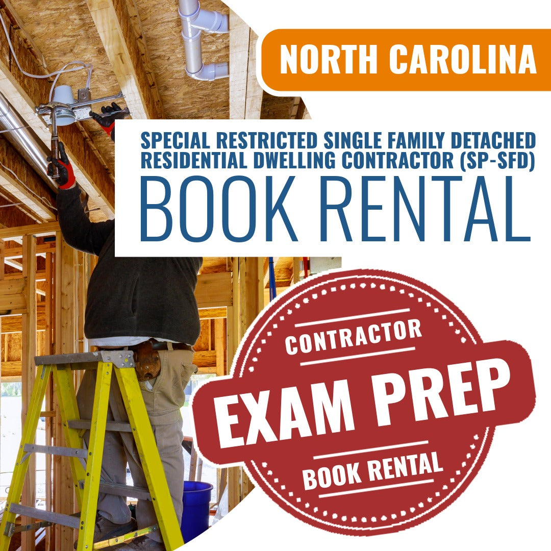 North Carolina Special Restricted Single Family Detached Residential Dwelling Contractor (SP-SFD) - Books & Courses Rental Package