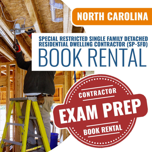 North Carolina Special Restricted Single Family Detached Residential Dwelling Contractor (SP-SFD) - Books & Courses Rental Package