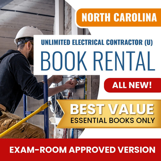 North Carolina Unlimited Electrical Contractor (U) Books & Course Rental - Exam Room Approved