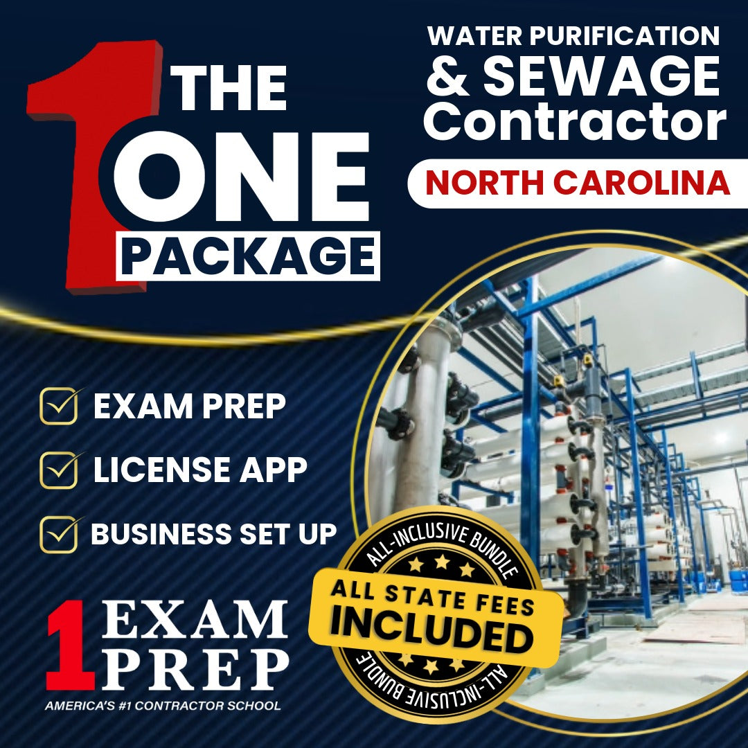 The 1 Package: All-Inclusive North Carolina Water Purification and Sewage Disposal Contractor Licensing & Business Setup