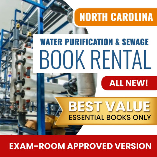 North Carolina Water Purification and Sewage Disposal Contractor Books & Course Rental - Exam Room Approved