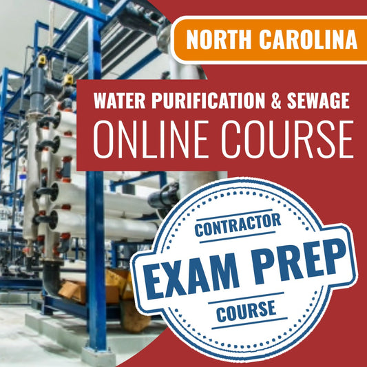 North Carolina Water Purification and Sewage Disposal Contractor Exam Online Course